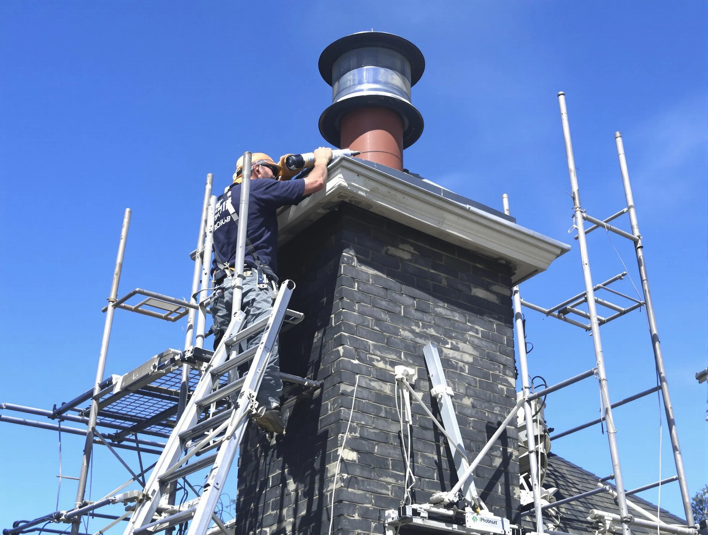 Sturdy chimney crown finished by Peachtree City Chimney Sweep in Peachtree City, GA