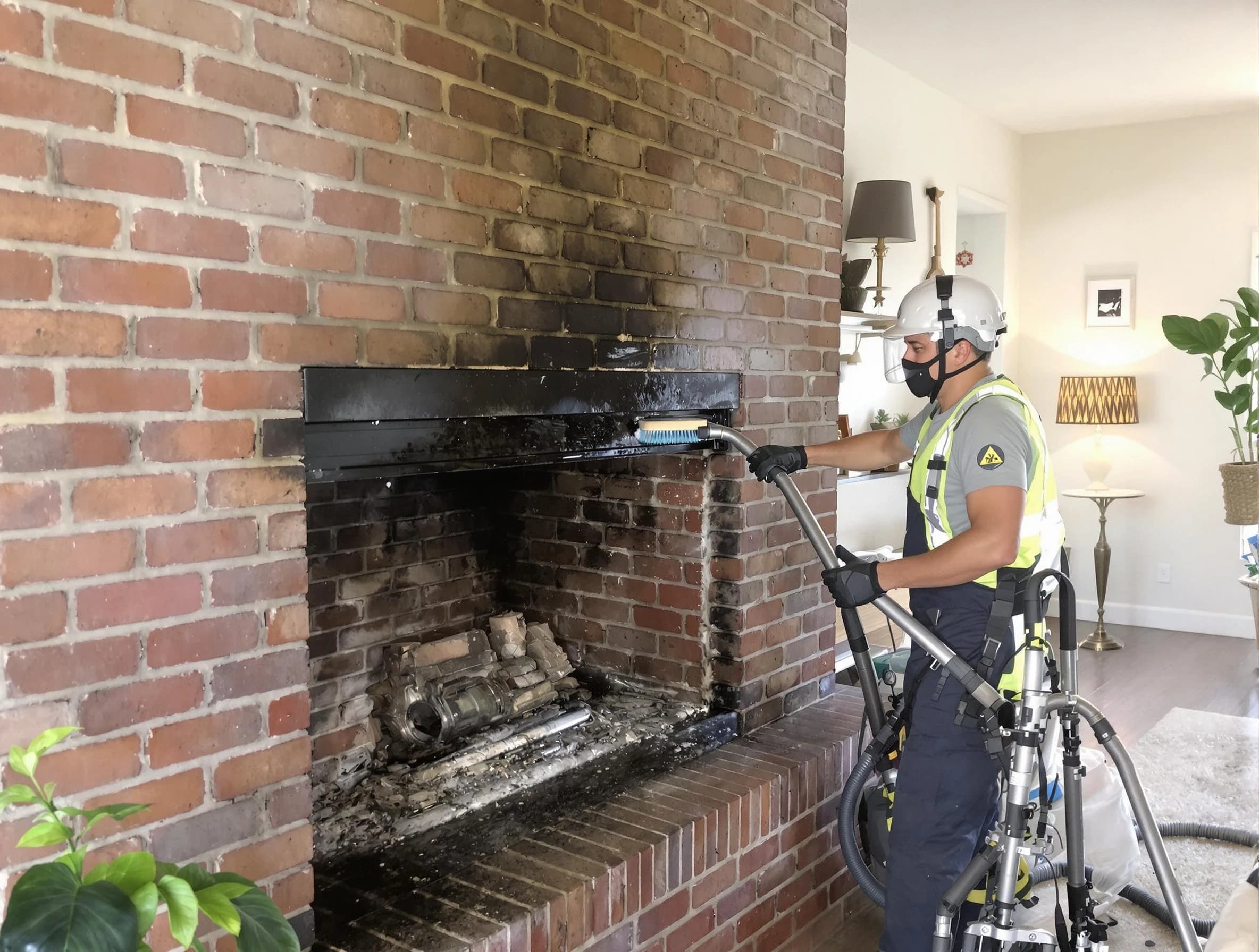 Peachtree City Chimney Sweep providing fireplace cleaning services in Peachtree City, GA