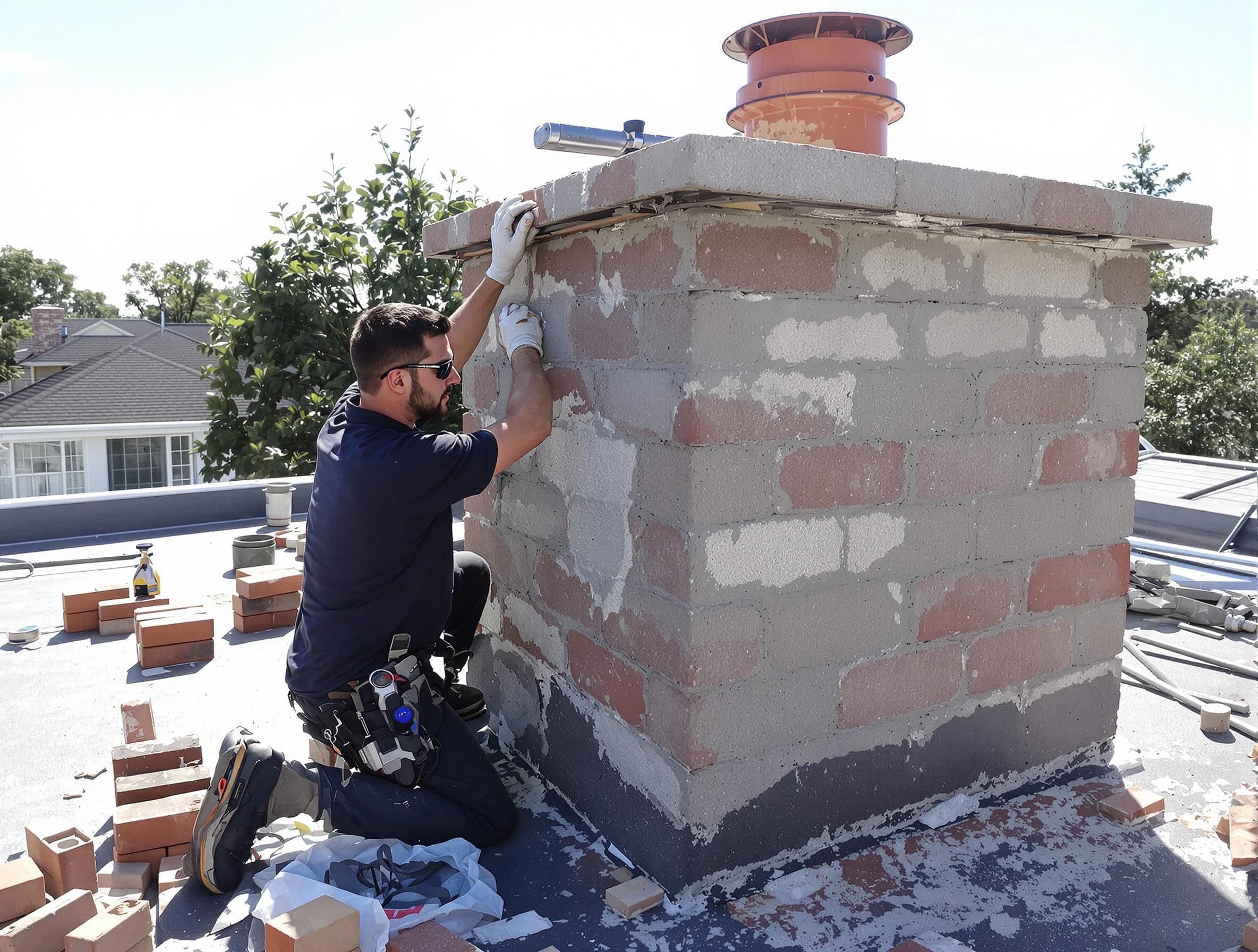 Advanced chimney repair process by Peachtree City Chimney Sweep in Peachtree City, GA