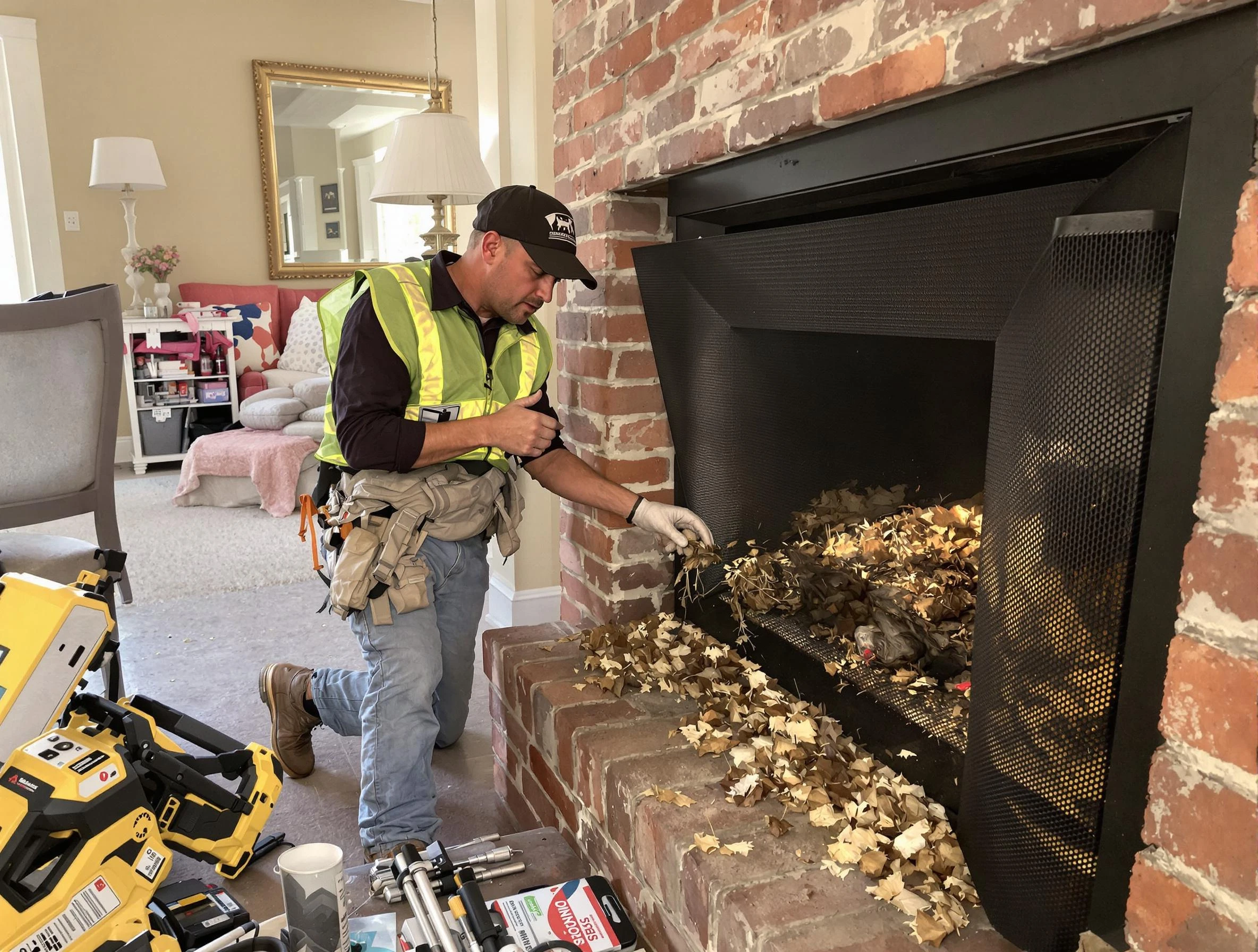 Safe screening installation by Peachtree City Chimney Sweep in Peachtree City, GA