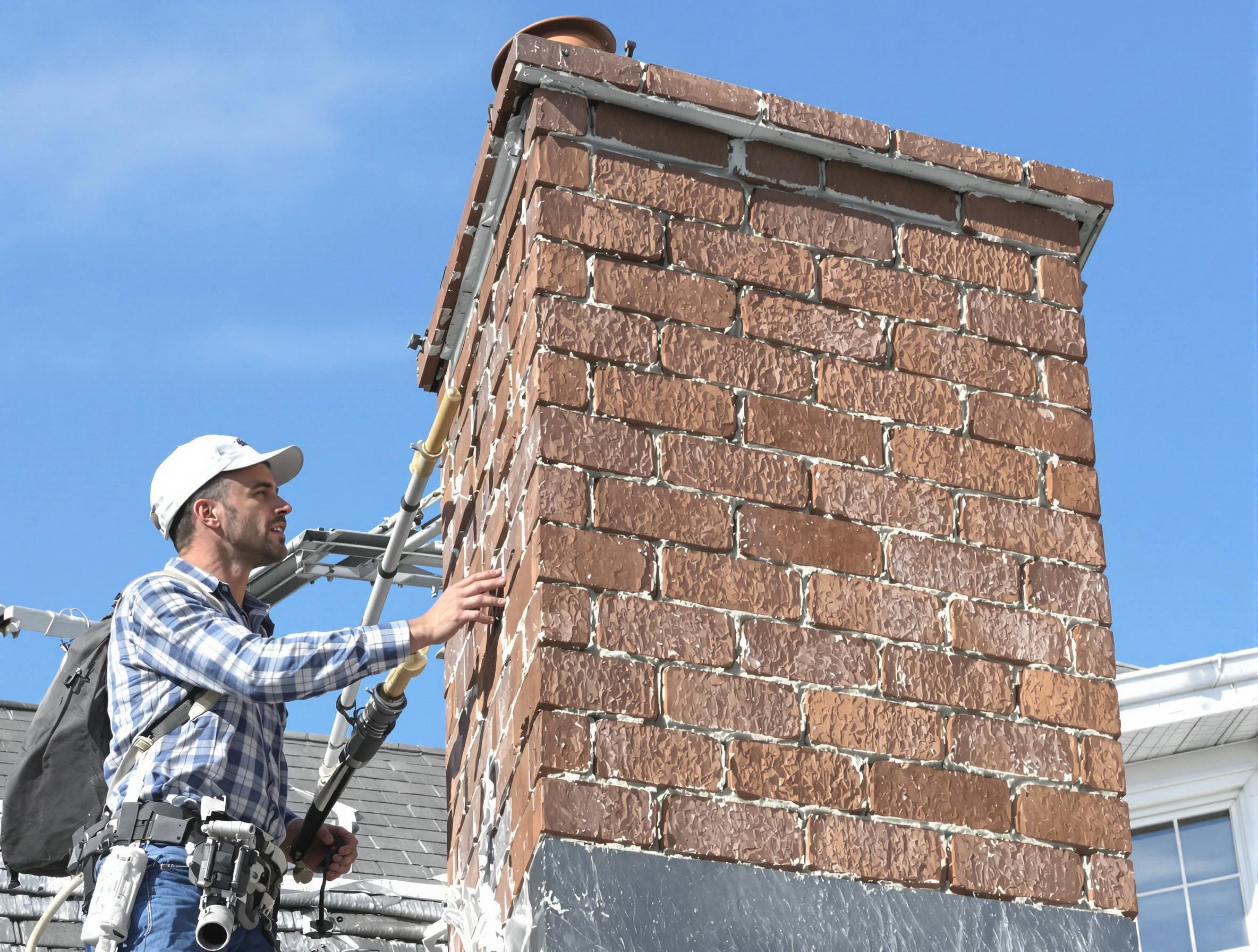 Brickwork for a chimney rebuild by Peachtree City Chimney Sweep in Peachtree City, GA