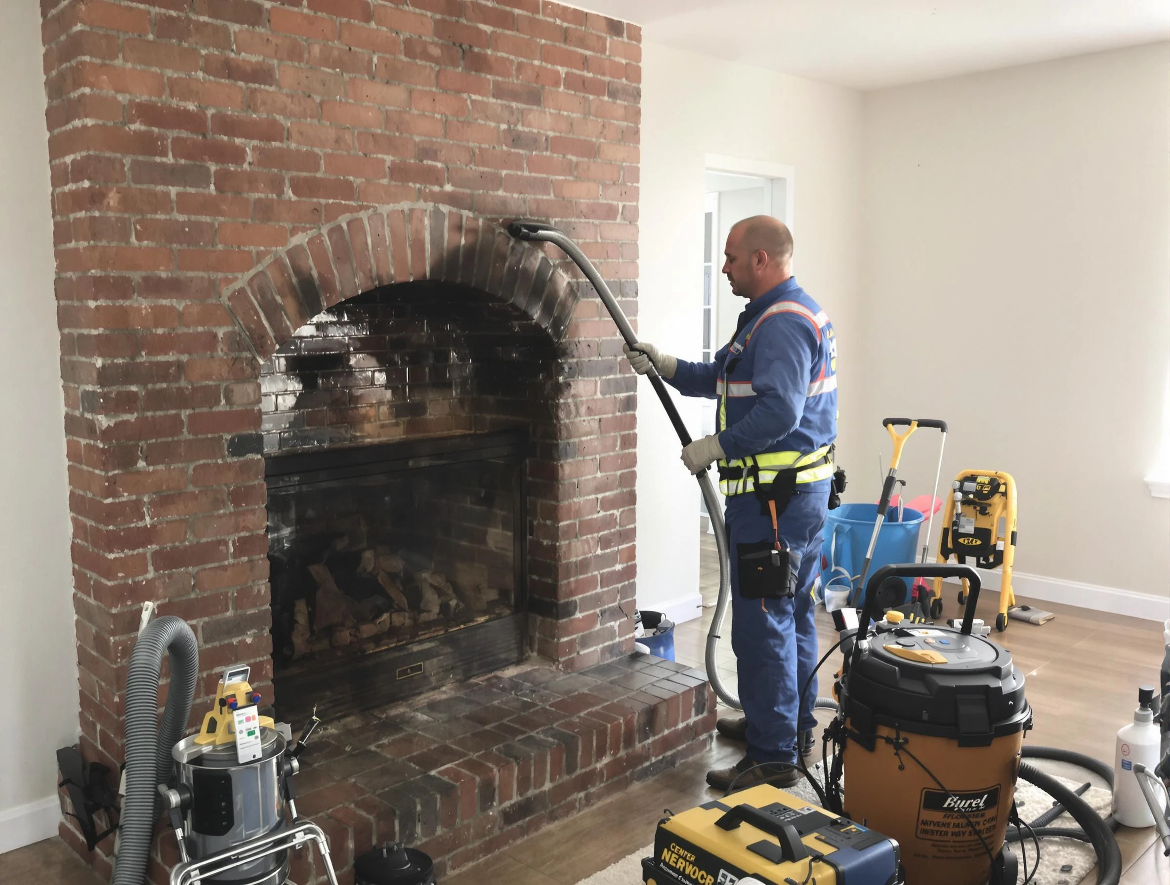 Peachtree City Chimney Sweep expert performing detailed chimney sweep in Peachtree City, GA