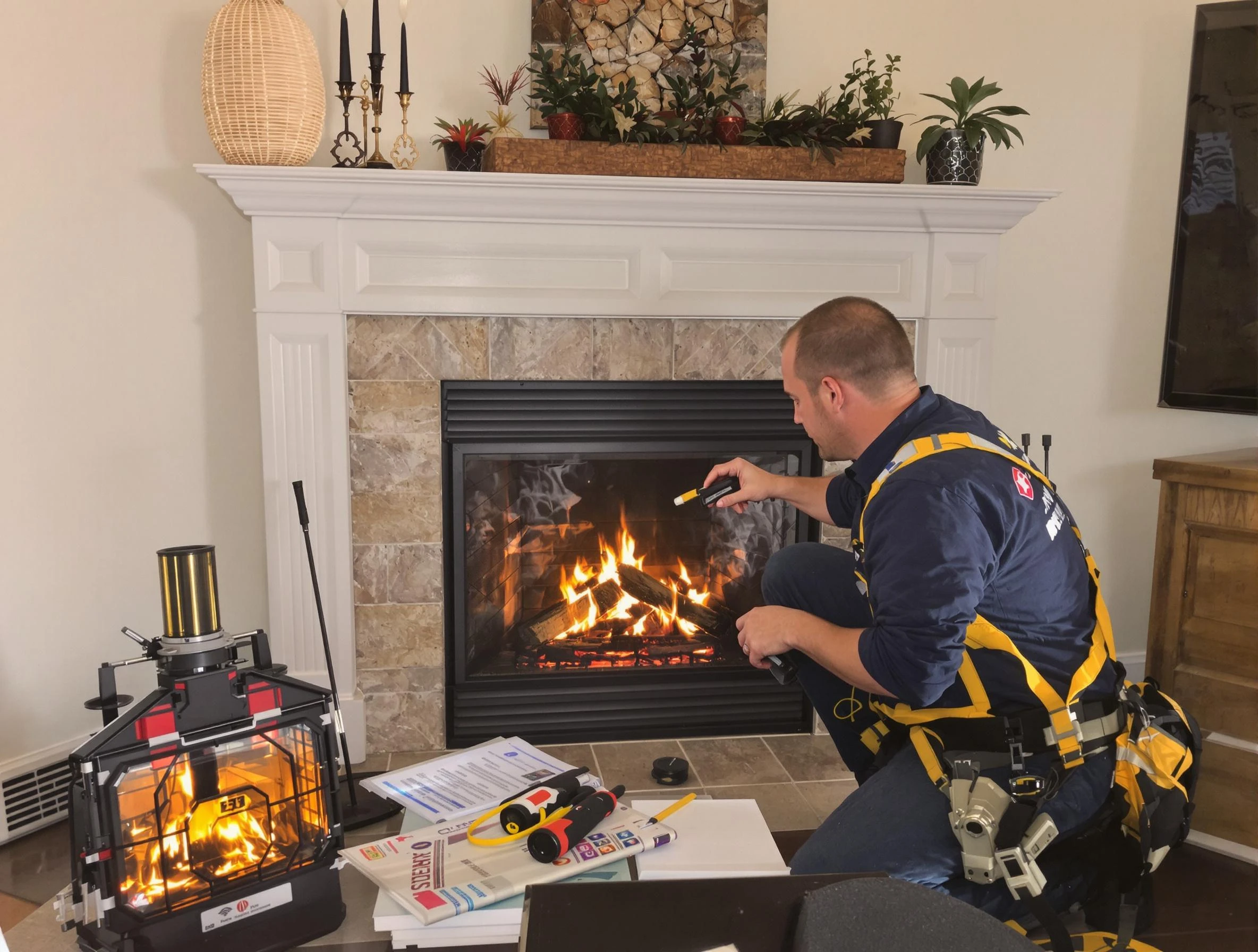 Safety-focused fireplace inspection by Peachtree City Chimney Sweep in Peachtree City, GA